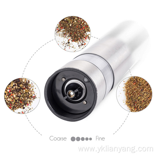 electric salt and pepper grinder set with light